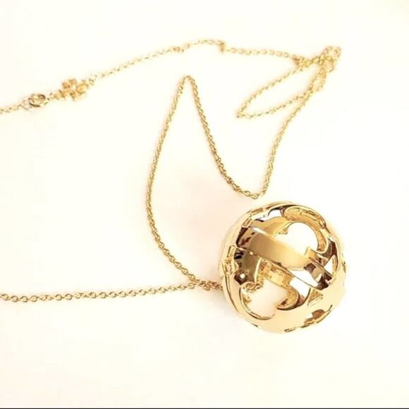 NWT Tory Burch Gold Logo Bubble 32 in. Necklace - Picture 8 of 11